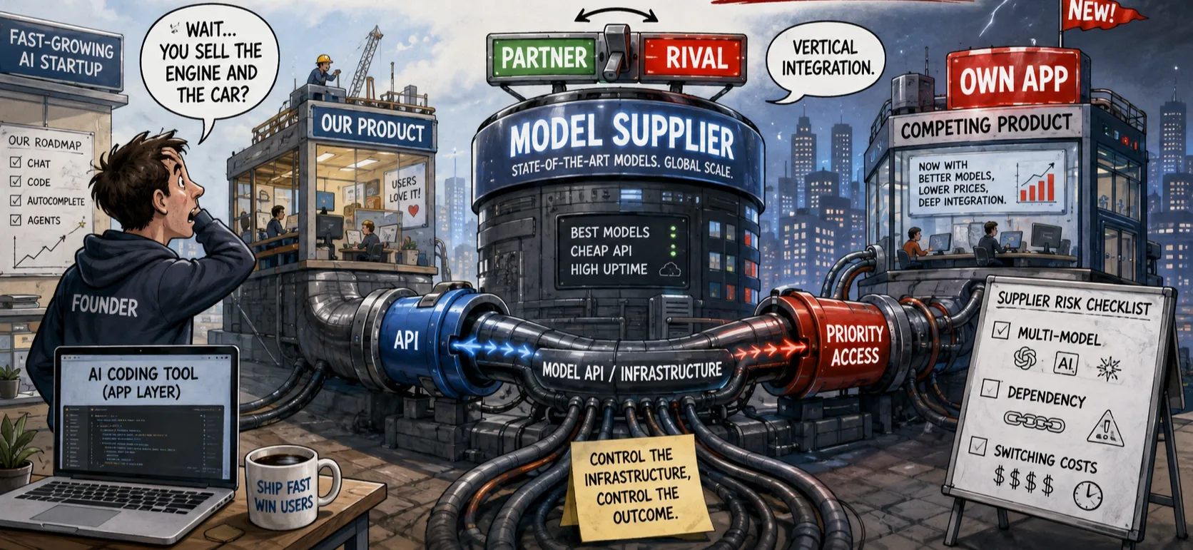 The vendor you built on can become the rival you compete with.