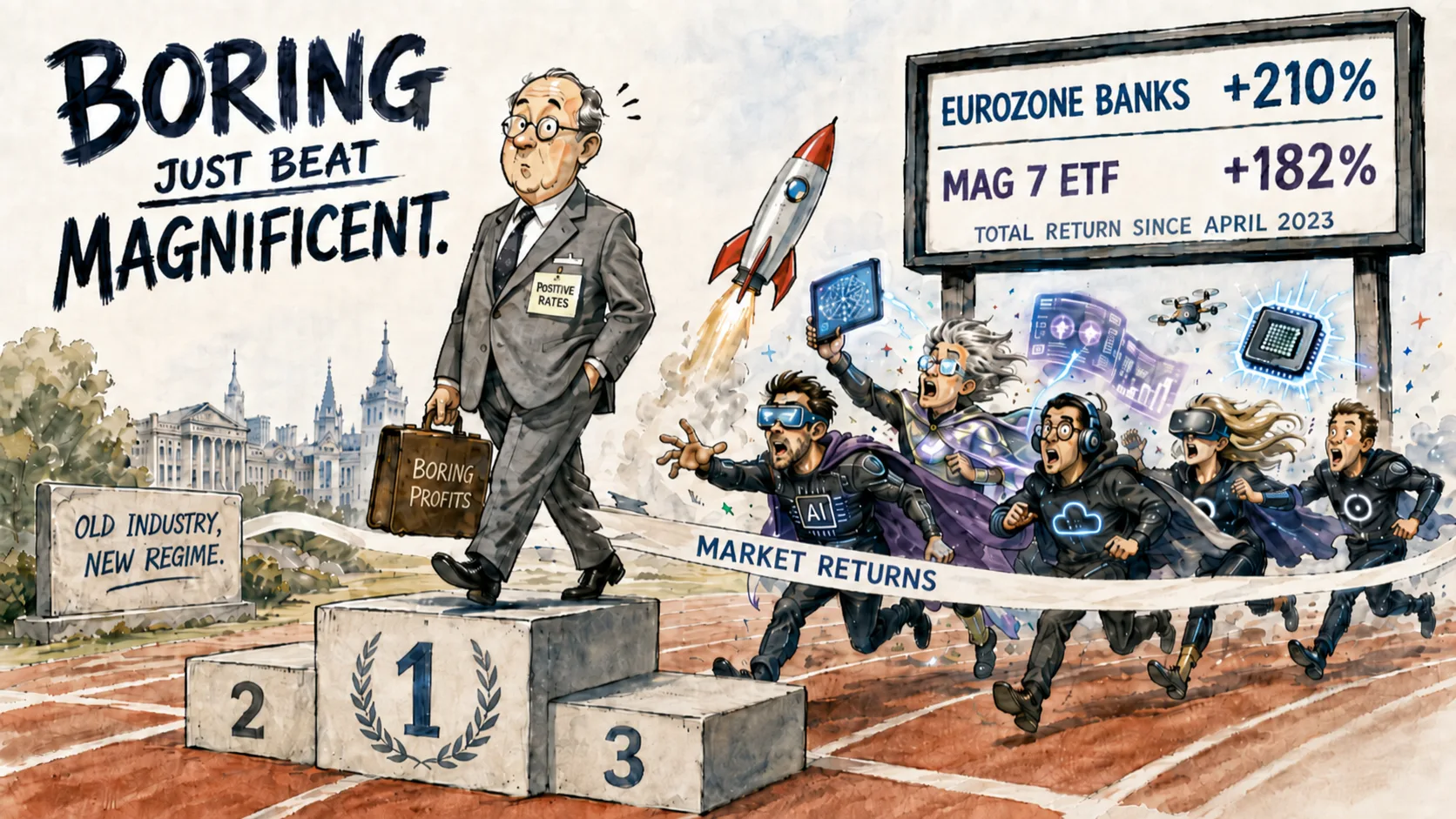 Boring profits take the podium while the market chases magnificent returns.